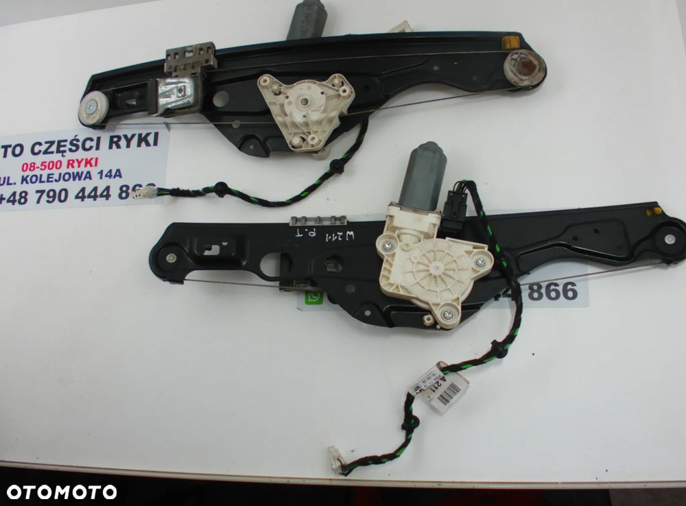 Mercedes E Klasa W211 Mechanizm podnoszenia szyby tył prawy lewy - 1