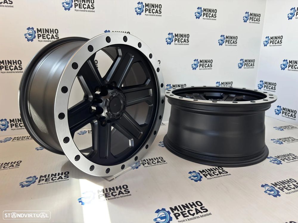 Jantes Fuel Look 4x4 em 17 (6x139.7) Preto Matt e Aba Polido - 6