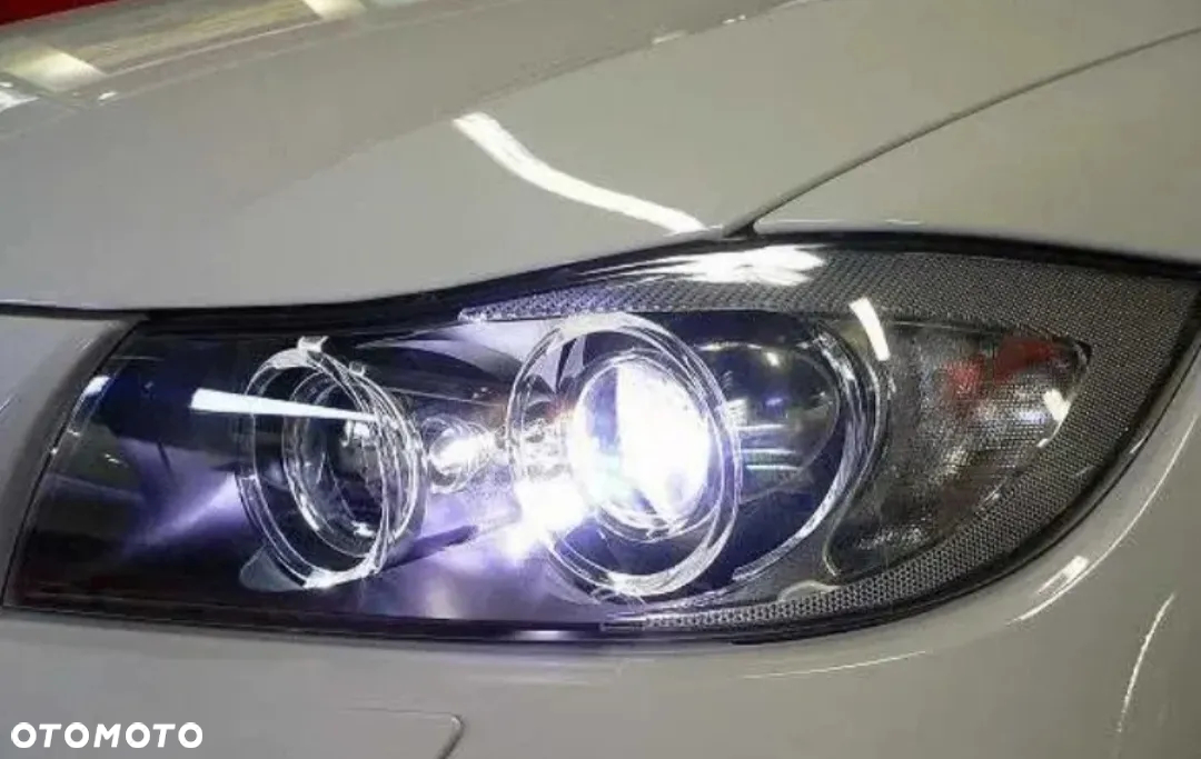 Lampa reflektor BMW E60 E61 F10 F11 M3 M4 E90 E92 F30 F07 F18 M5 Ringi drl led smd dual color + kierunki bmw - 9