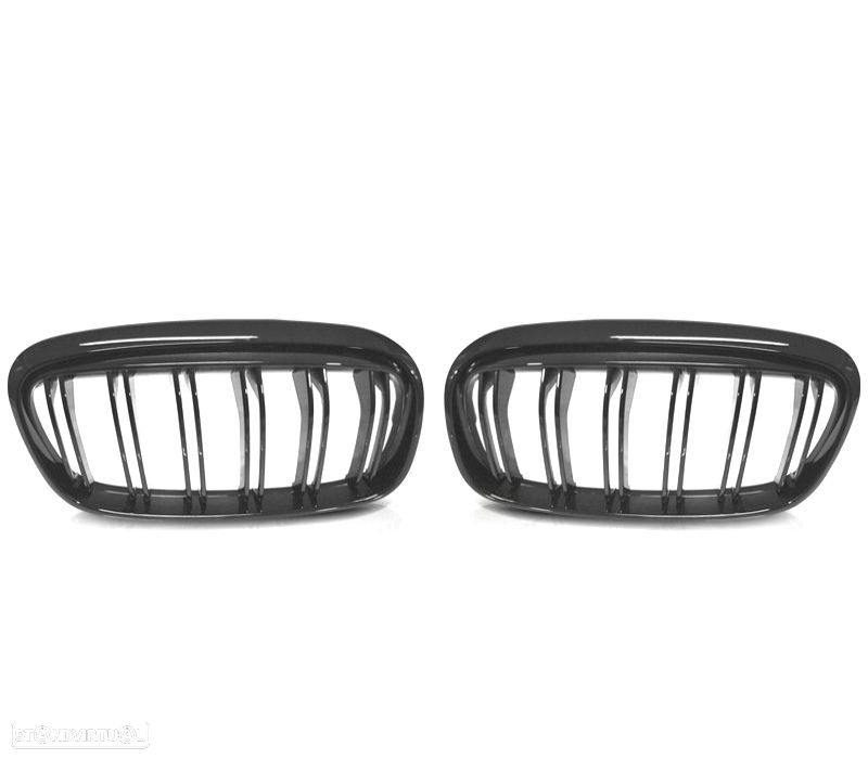 GRELHAS BMW F45 F46 15-17 DESPORTIVA DUPLA BARRA PRETO BRILHANTE - 4