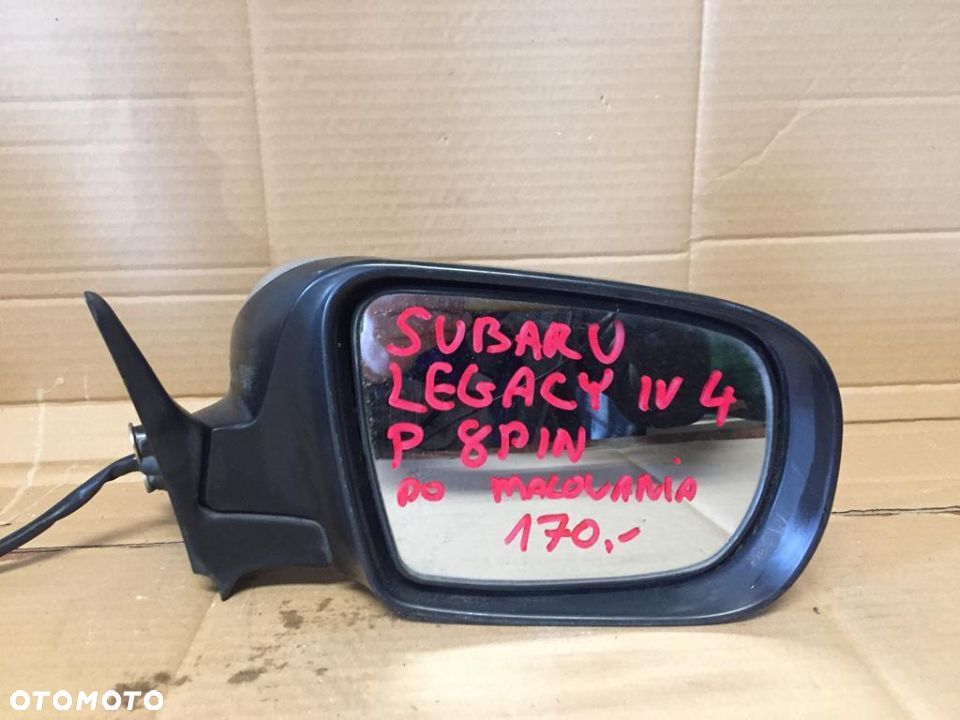 #LUSTERKO PRAWE 8 PIN SUBARU LEGACY IV DO MALOWANIA SREBRNY - 1