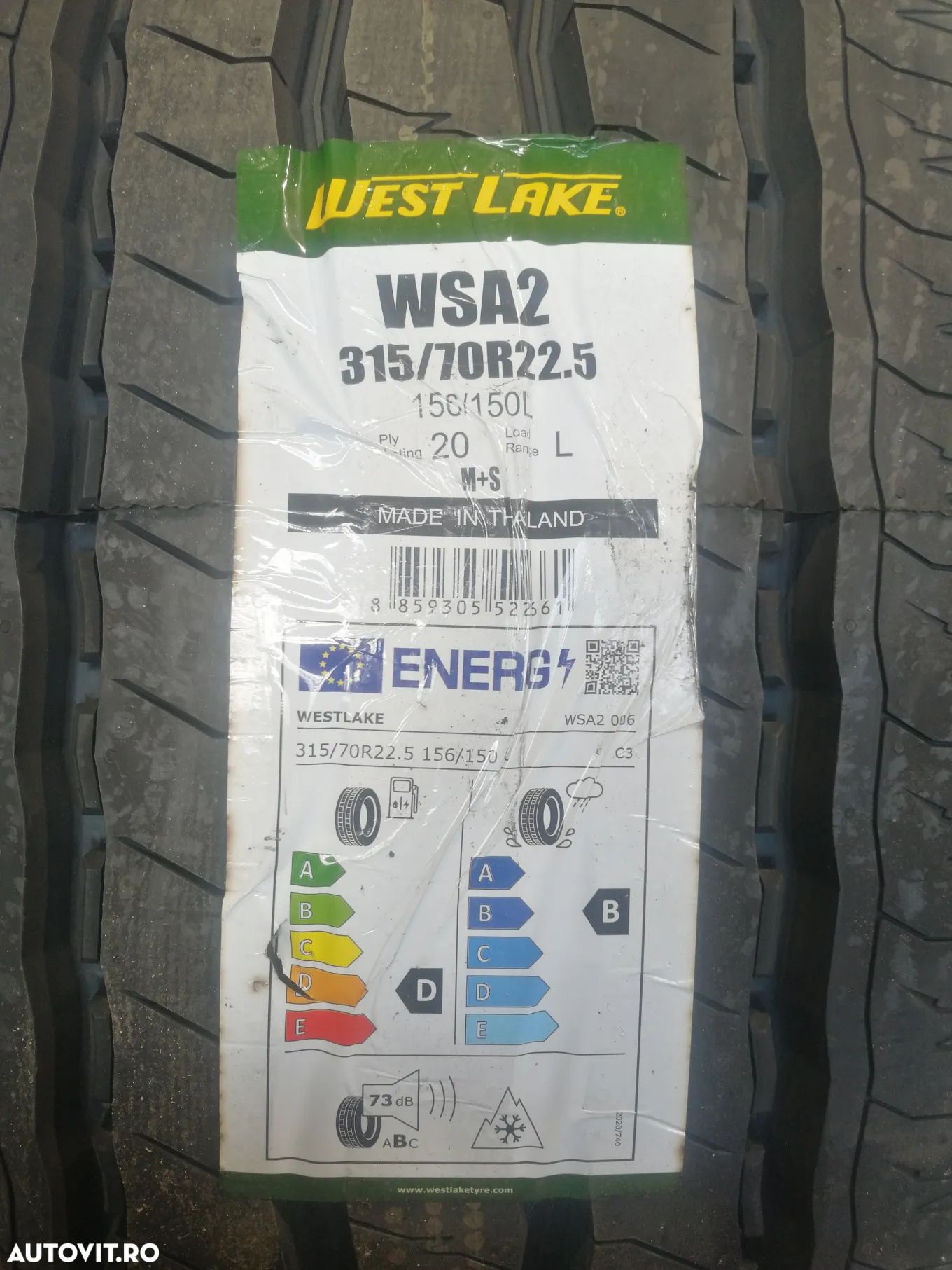 2 Anvelope noi camion DIRECTIE 315/70 R22.5 West Lake - 1