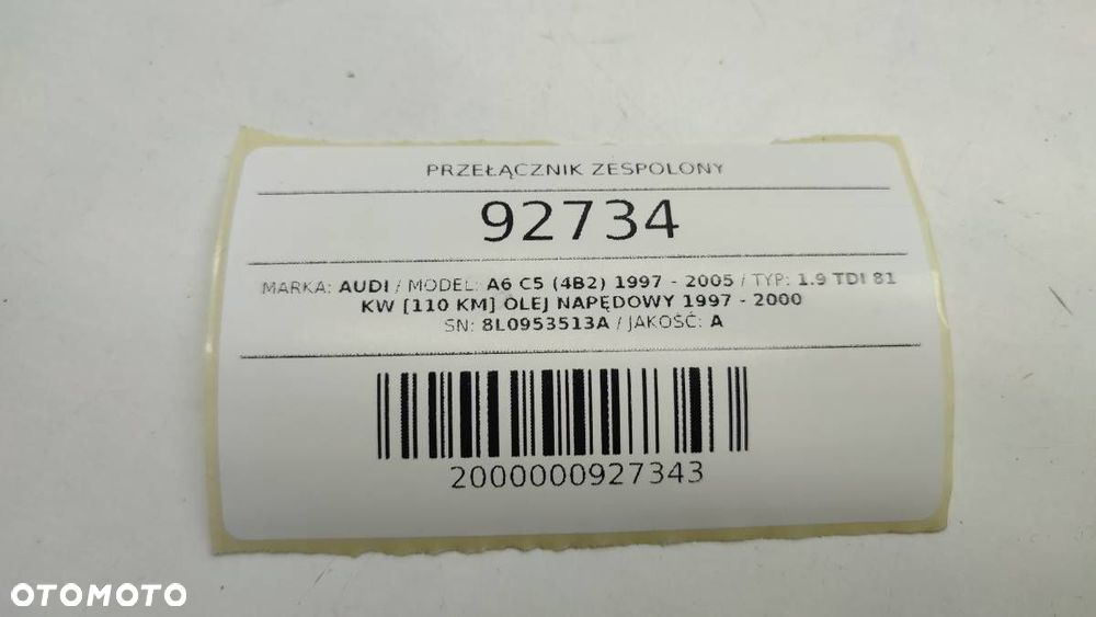 PRZEŁĄCZNIK ZESPOLONY AUDI A6 C5 8L0953513A - 7