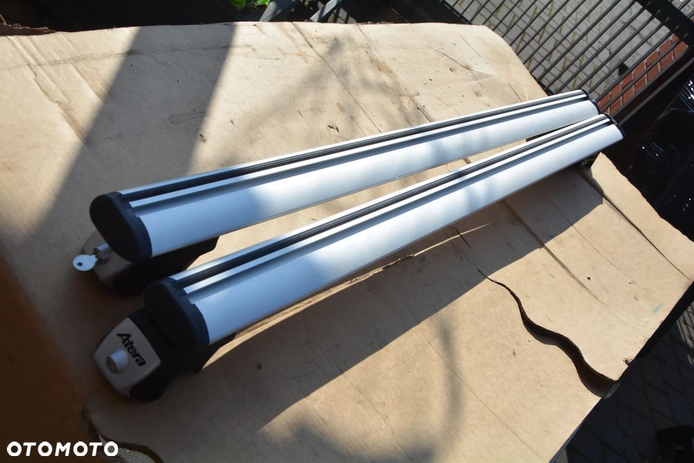 Bagażnik dachowy na relingi zintegrowane długie belki aluminiowy na klucz - 3