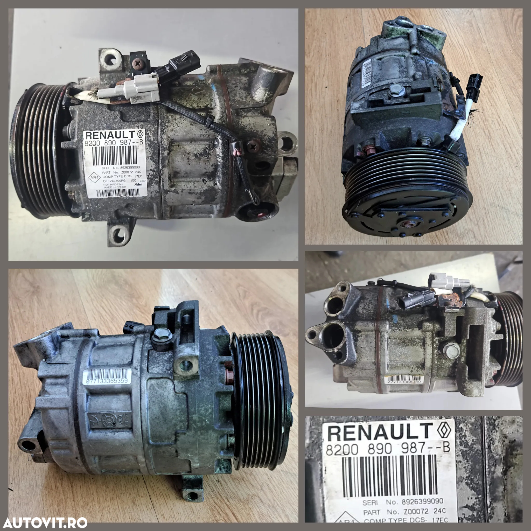 Compresor ac clima volkswagen amarok golf EOS Touran bmw mitsubishi outlander lancer opel astra zafira meriva renault laguna trafic koleos nissan x-trail - 7