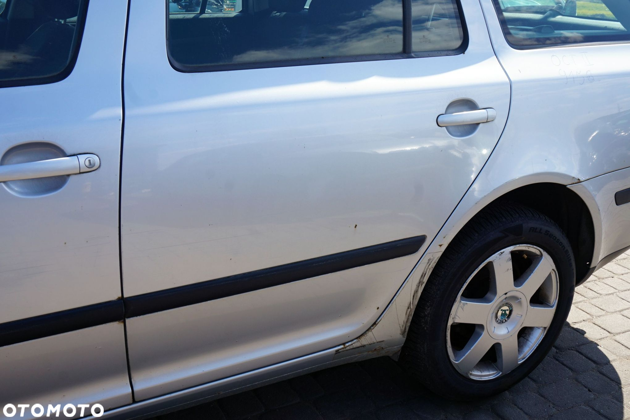 DRZWI TYLNE LEWE OCTAVIA II 1Z3 LIFT KOMBI 9156  SREBRNY SKODA 2008-2013 - 4