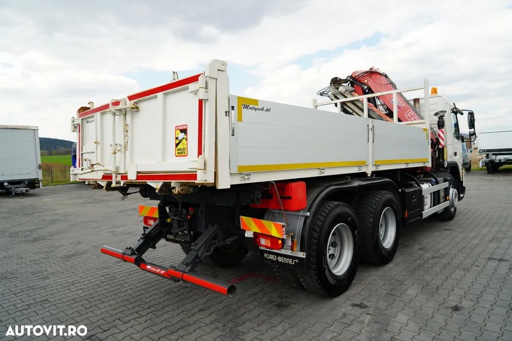 Volvo FMX 370 / 6X4 / TIPPER + FASSI F165XP HDS / MAX. CAPACITATE DE RIDICARE 5200 KG / COMANDĂ RADIO / HAYON LATERAL HIDRAULIC - 12