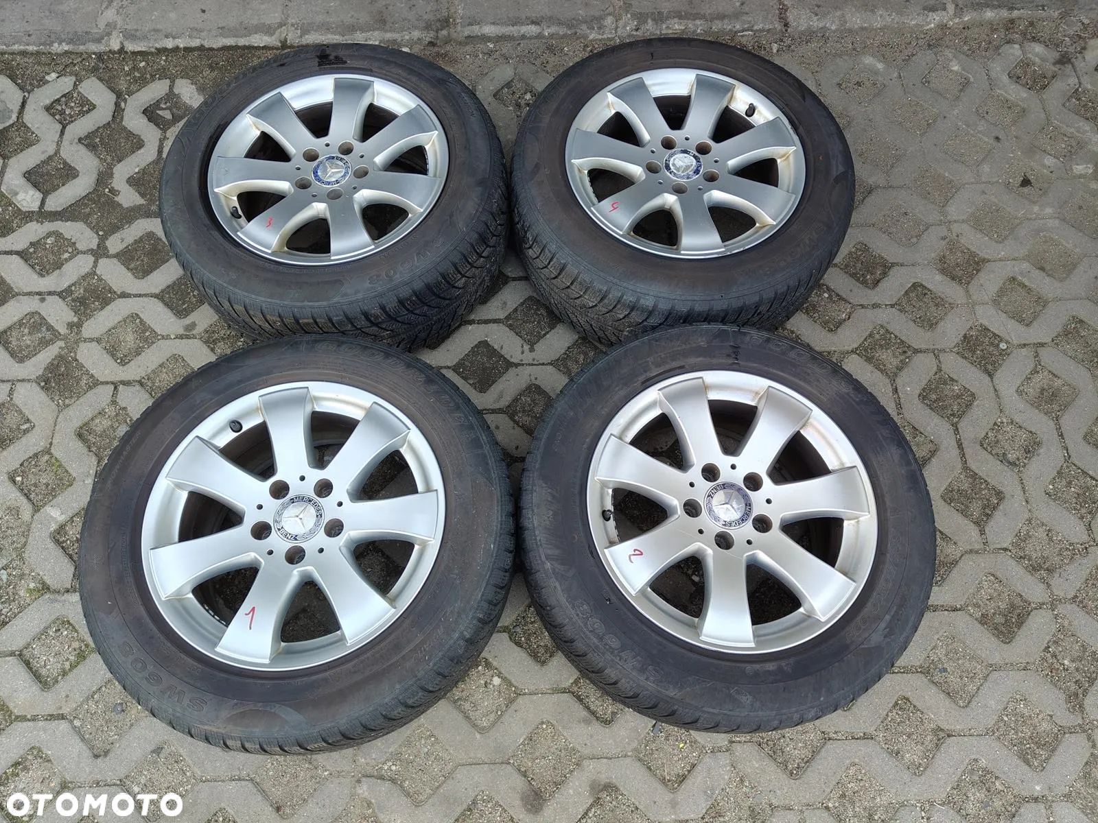 MERCEDES W211 VITO FELGI Aluminiowe Koła 16 5X112 2114013402 Opony Zima - 1