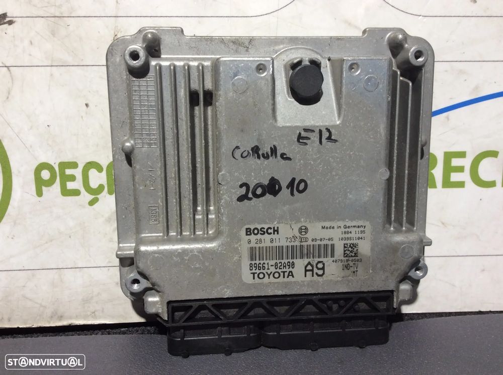 Centralina Motor Toyota Corolla 1.4D  2001 a 2007 0281011733  89661-02A90 - 1