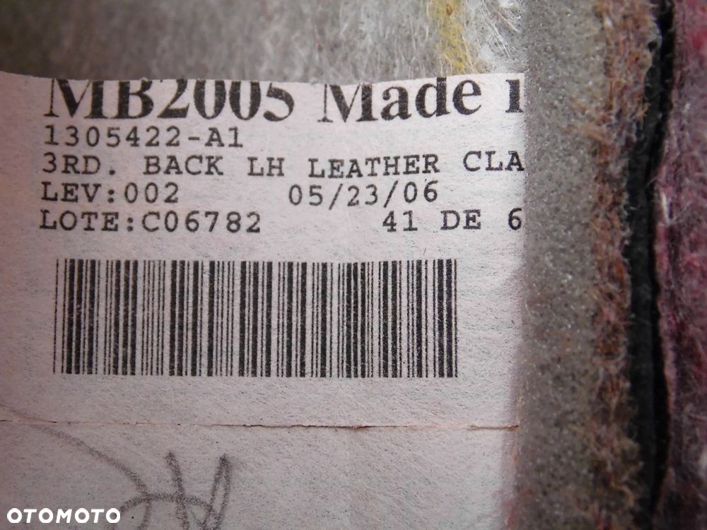 TAPICERKA OPARCIA FOTELA MERCEDES R W251 LEWA TYLNA III RZĄD SKÓRA - 7