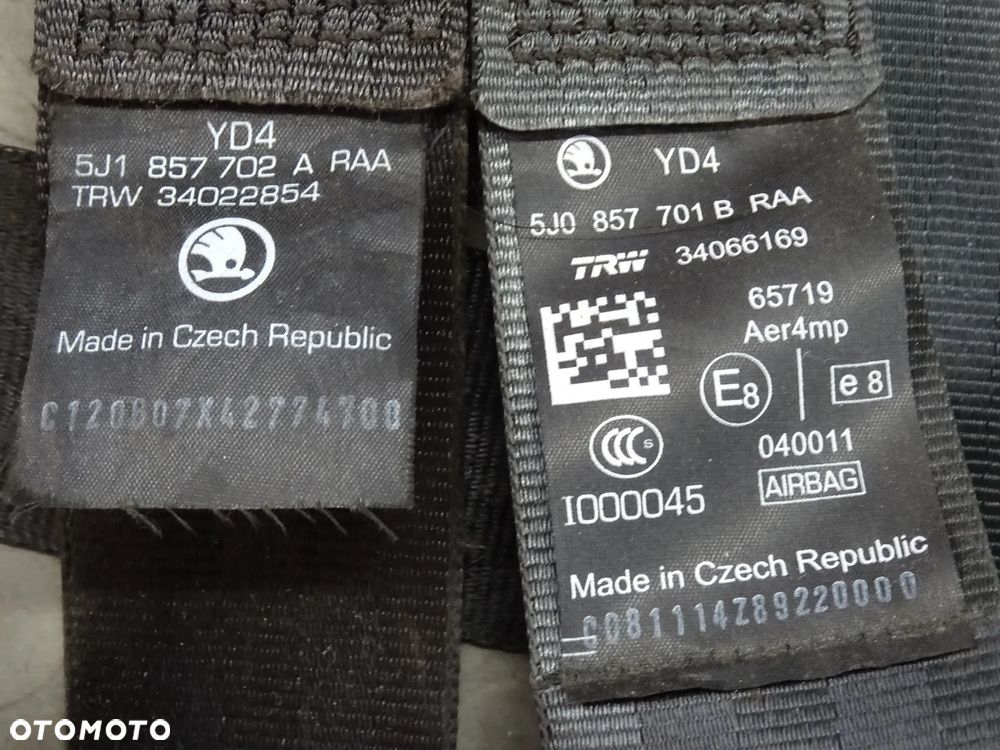 poduszki pasy Air BAG skoda Fabia Roomster 06-09 czesci - 4