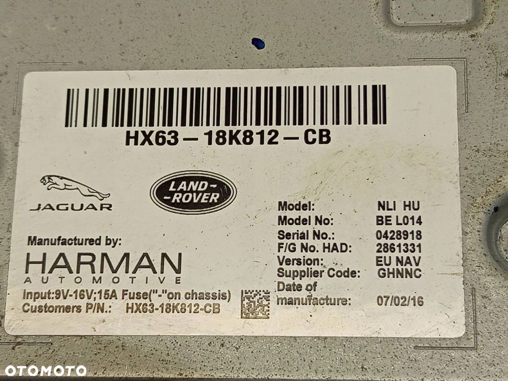 Radio Nawigacja Stacja multimedialna Jaguar XE HX6318K812CB - 16