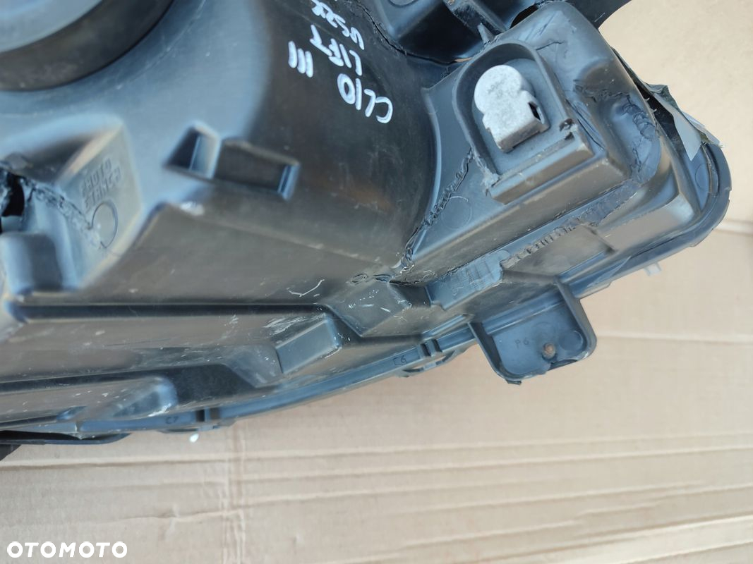 Lampa lewy przód RENAULT CLIO III LIFT EUROPA ORYGINAŁ - 7