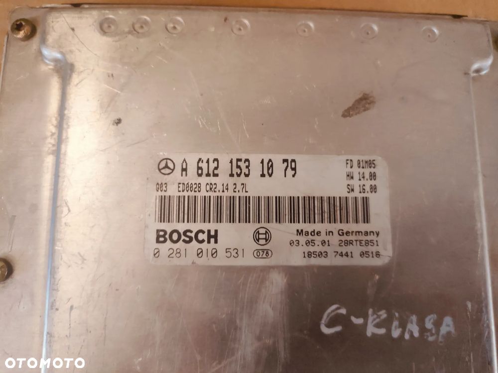 MERCEDES W203 C 01- 2.7CDI STEROWNIK SILNIKA 6121531079 - 3