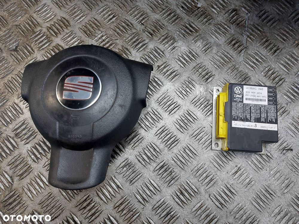 ZESTAW AIRBAG KOKPIT DESKA MODUŁ PODUSZKI PASY SEAT LEON II 1P0880201 - 5