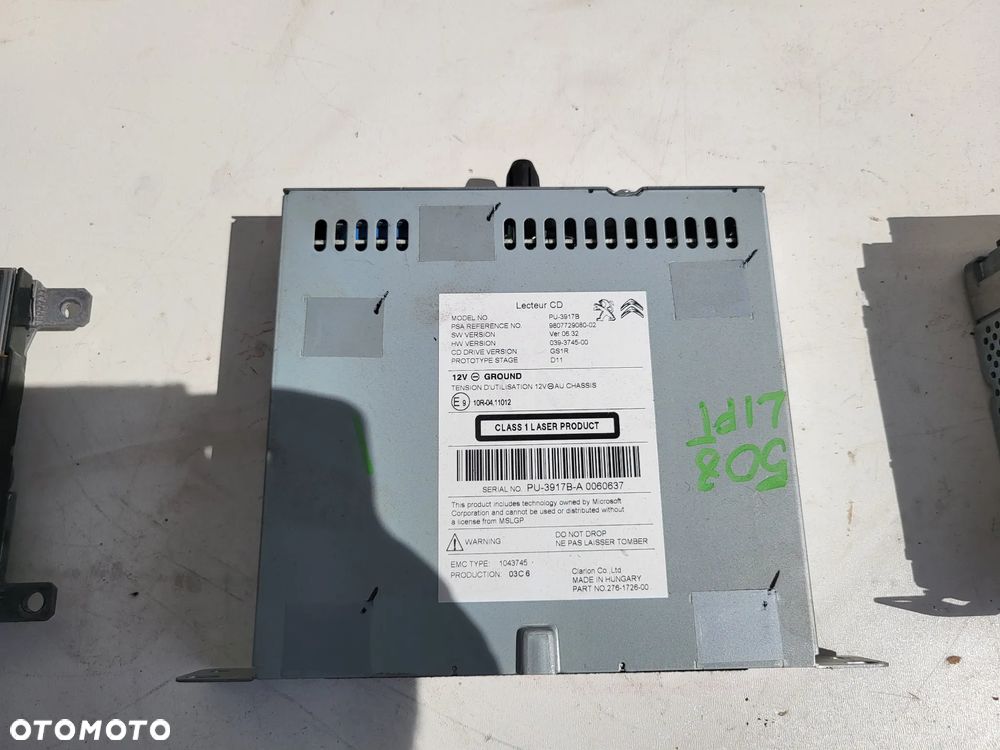 Wyświetlacz ekran radio czytnik CD Peugeot 508 LIFT - 3