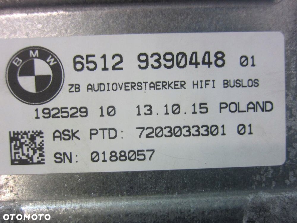 BMW X1 F48 F39 WZMACNIACZ HIFI 65122622761 65129390448 65129387656 9390448 - 6