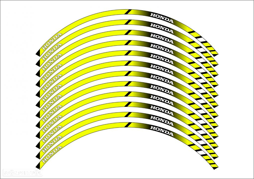 fitas honda autocolantes para jantes roda aro 17 - 5