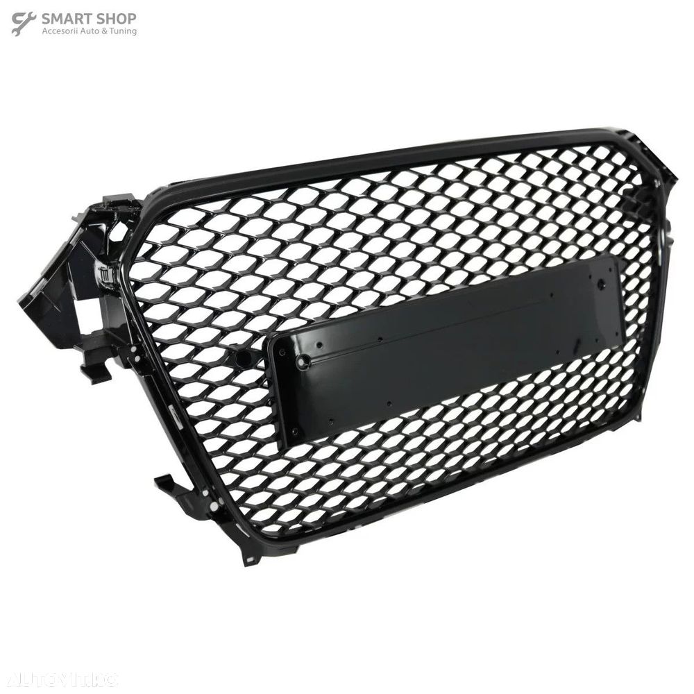 Grila Centrala AUDI A4 B8 Facelift (2012-2015) RS Design Negru Lucios - 2