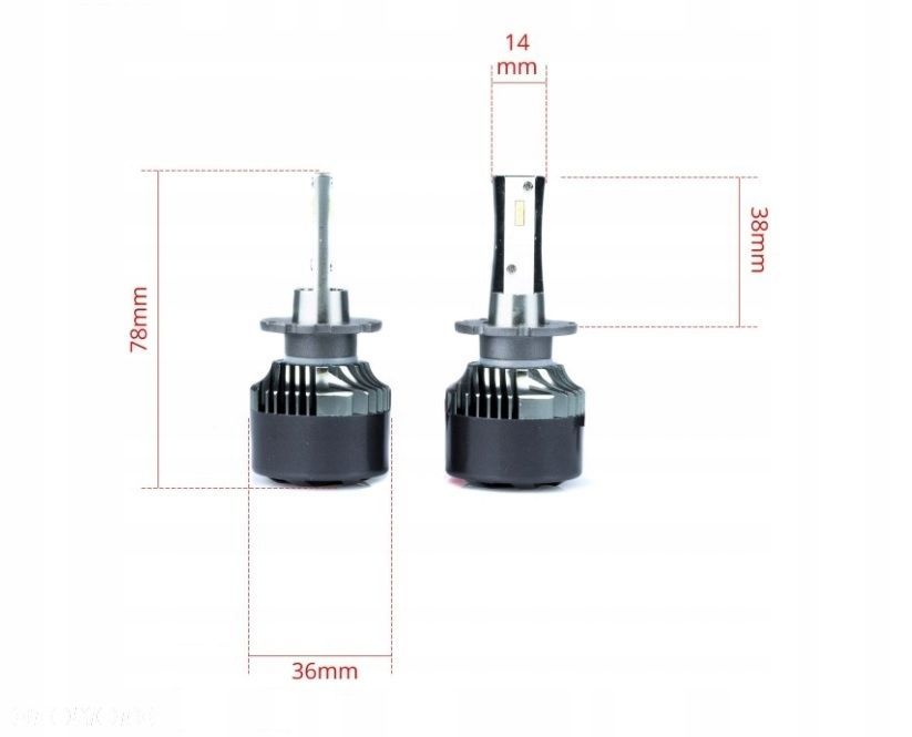 ŻARÓWKI D2S LED 12/24V 6000K CANBUS CSP KPL - 3