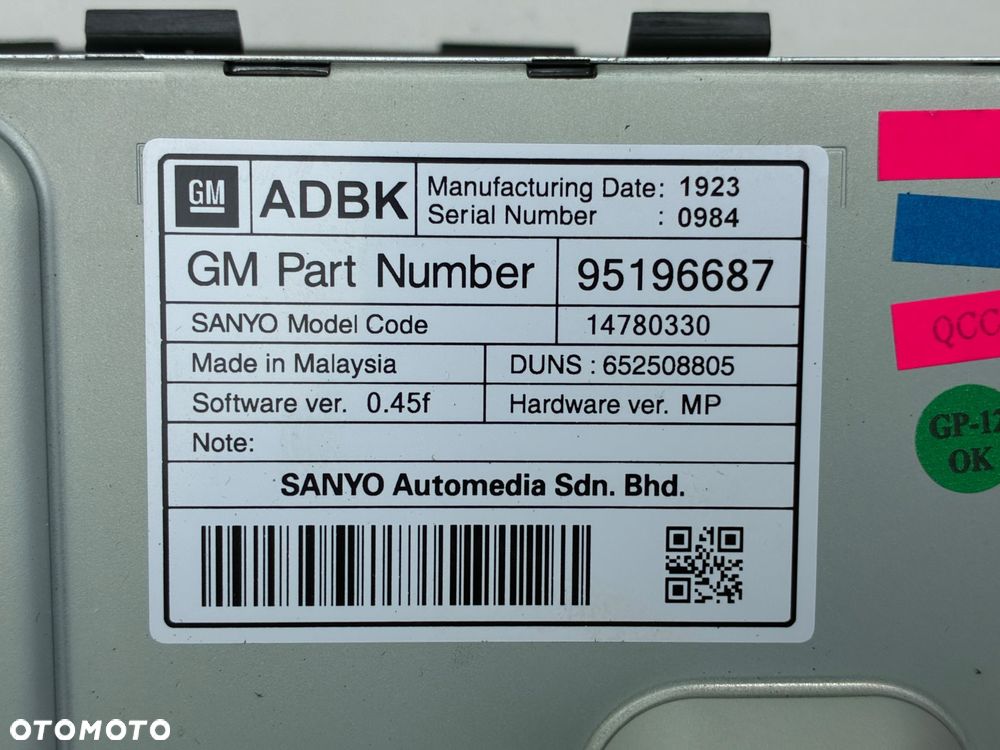 OPEL ZAFIRA C  7612034346  RADIO CD DVD NAVI PANEL EKRAN KARTA EU 2013/2014 - 10