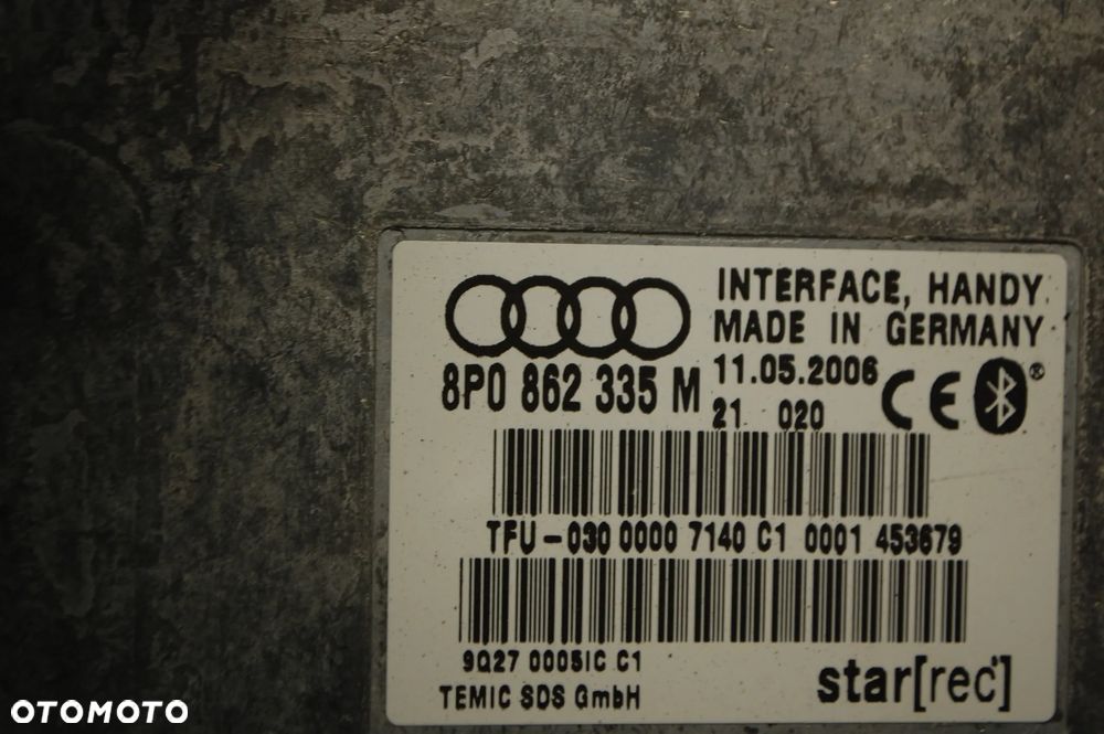 MODUŁ STEROWNIK BLUETOOTH 8P0862335M AUDI A4 B7 A3 8P - 3