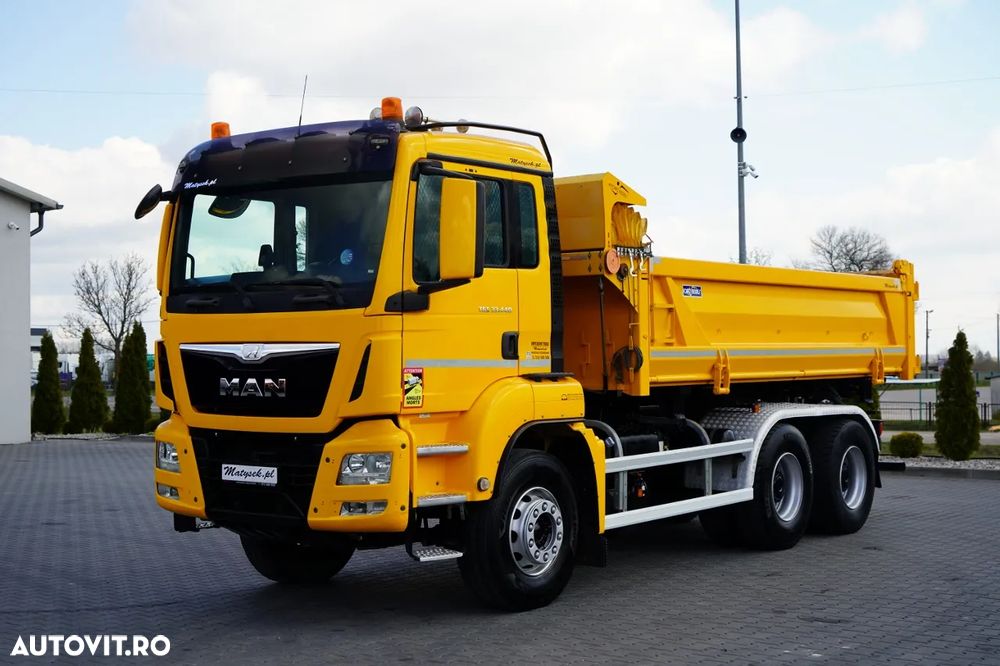 MAN TGS 33.440 / 6X4 / BASCULĂ 3 LATE / 2x REMORCĂ HIDRODOXICĂ / MEILLER KIPPER / MANUALĂ - 11