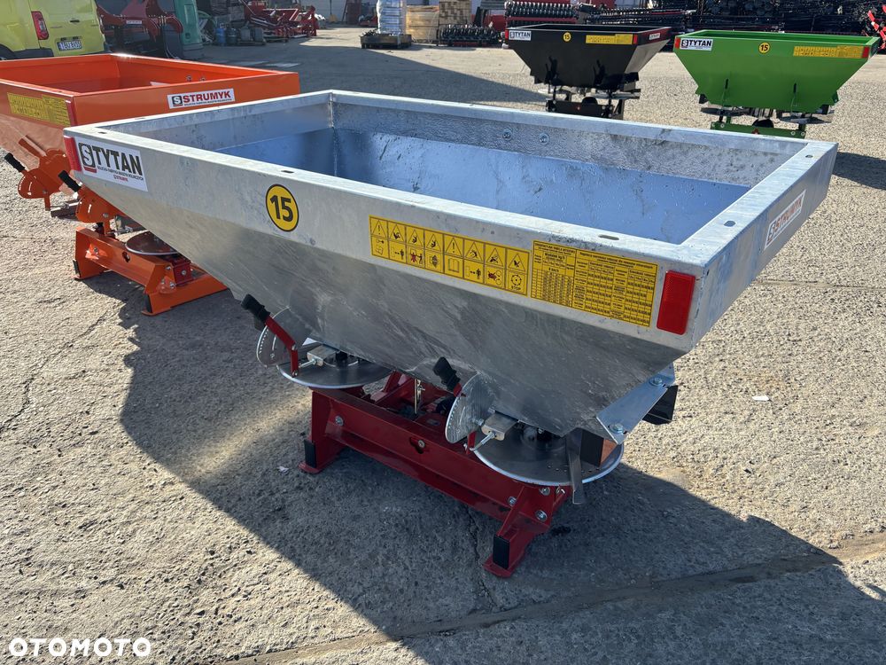 Dwutalerzowy rozsiewacz nawozów STRUMYK siewka do nawozu, siewnik 400-1200L sito/ tarcza z kwasówki/ przekładnia aluminiowa/ plandeka / sito - 6