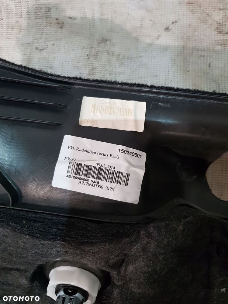 boczek tapicerka bagażnika a2126903641 mercedes e-klasa w212 lci kombi 4szt - 13