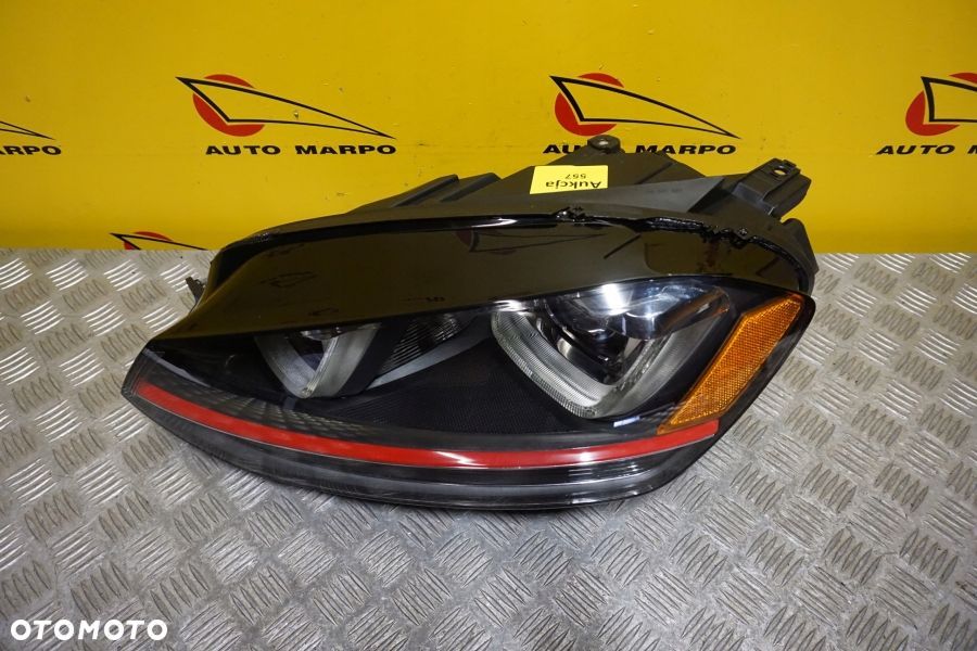 VW GOLF VII GTI 2015- REFLEKTOR LAMPA XENON Z LED LEWA USA - 5