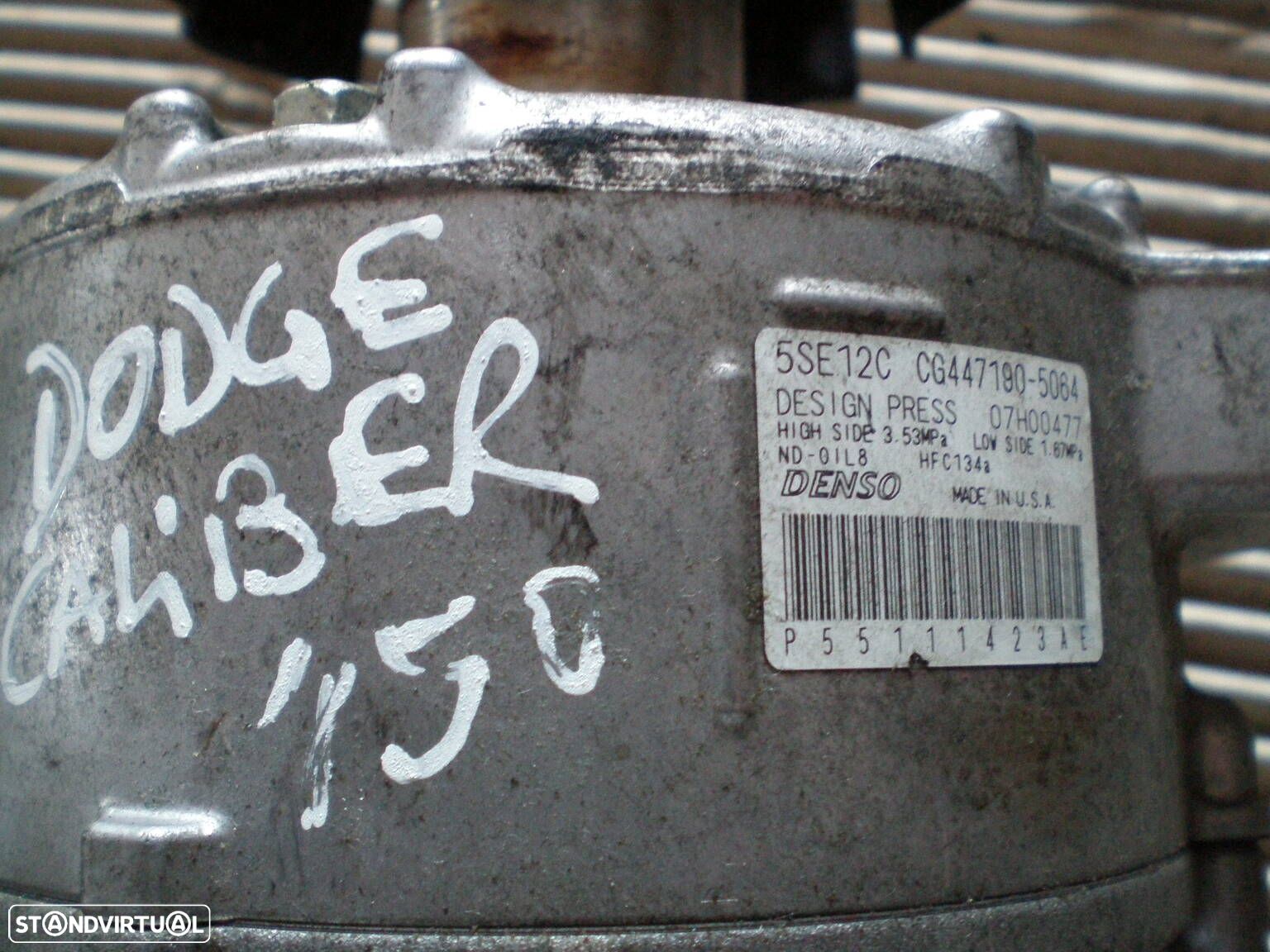 Compressor AC CG4471905064 07H00477 DODGE CALIBER 2006 2.0CRD 140CV DIESEL DENSO SEM POLIA - 1