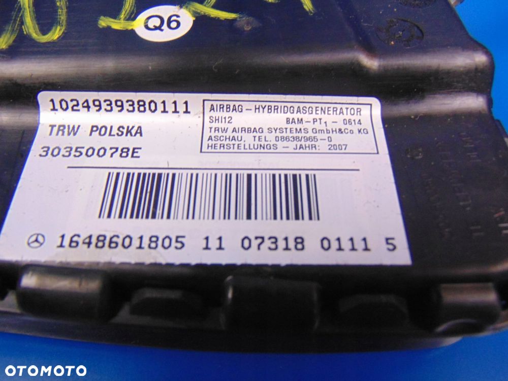 W221 S KLASA PODUSZKA AIR BAG FOTELA PRAWA - 2
