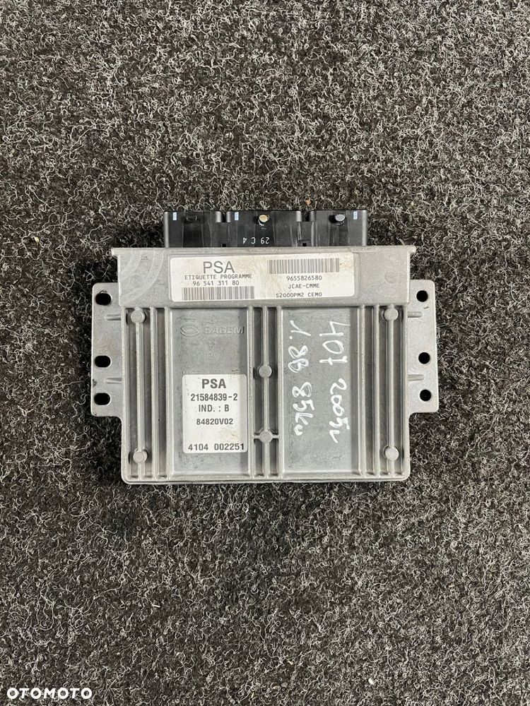 peugeot 407 1.8b sterownik silnika JCAE-CMME Sagem 9654131180 - 1