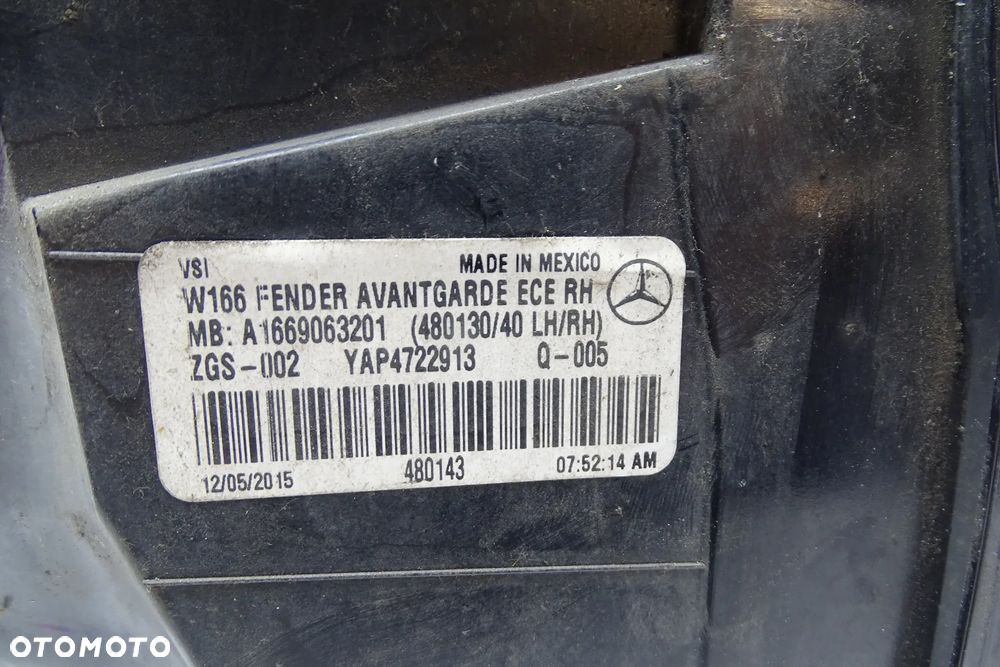 Mercedes Ml W166 Lampa Tył PrawyTylna Prawa 1669063201 - 5