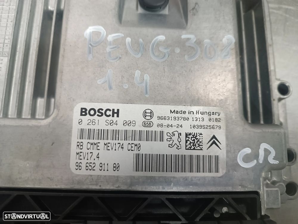 UNIDADE / CENTRALINA DO MOTOR ECU PEUGEOT 307 / 308 / 207 1.4 1.6 16V 0261S04009 9665291180 - 3