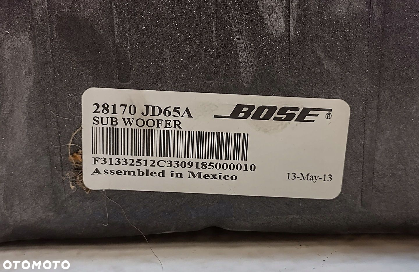 NISSAN QASHQAI 1 I J10 LIFT 09-13 SUBWOOFER GŁOŚNIK BOSE 28170-JD65 - 5