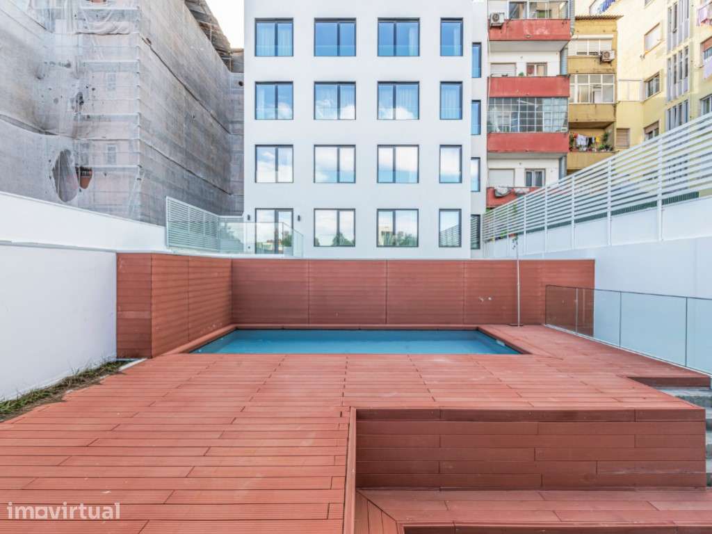 Apartamento Duplex T1, Terraço, 1 estacionamento nas Avenidas Novas - Grande imagem: 5/28