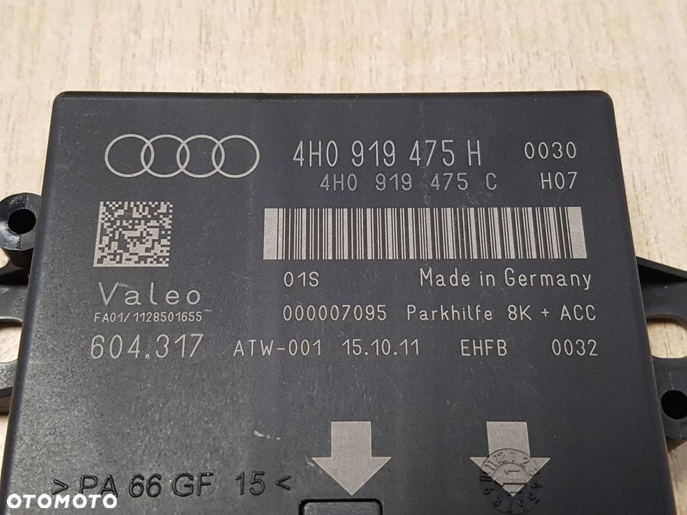 audi a8 d4 moduł komputer sterownik czujnika parkowania 4h0919475h nowy - 3