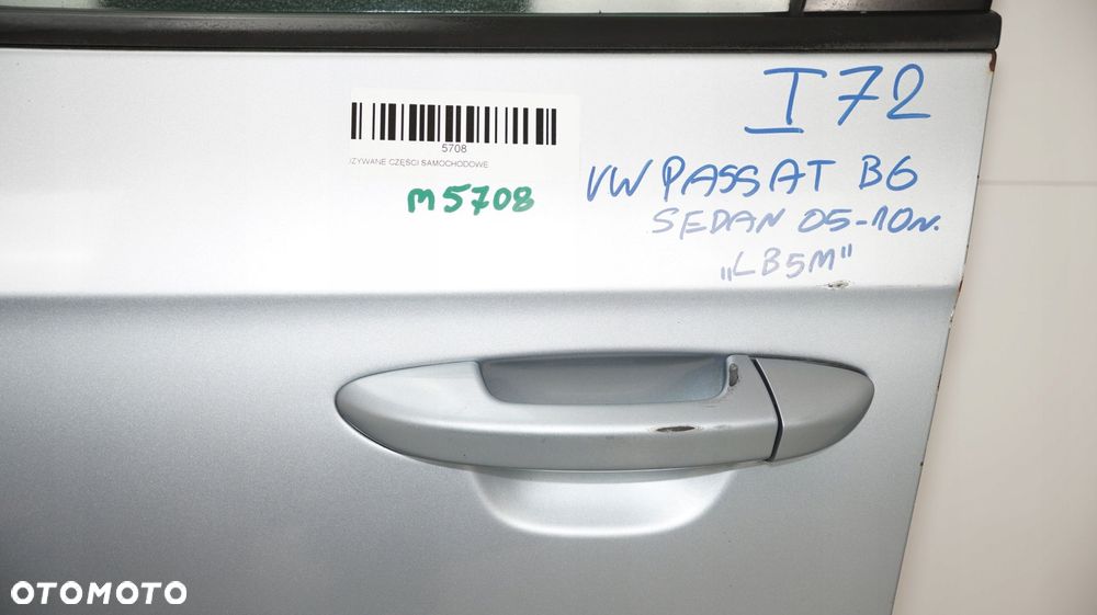 DRZWI LEWY PRZÓD VW PASSAT B6 05-10R LB5M - 7