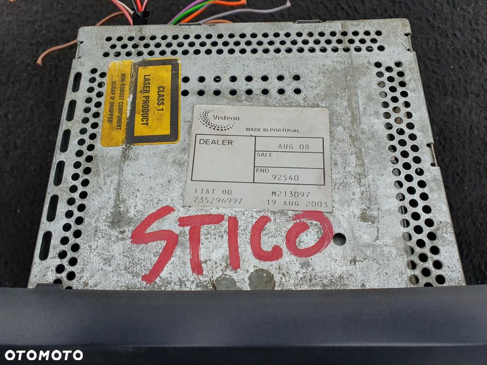 FIAT STILO RADIO RADIOODTWARZACZ CD 735296997 WTYCZKI INSTALACJA - 5
