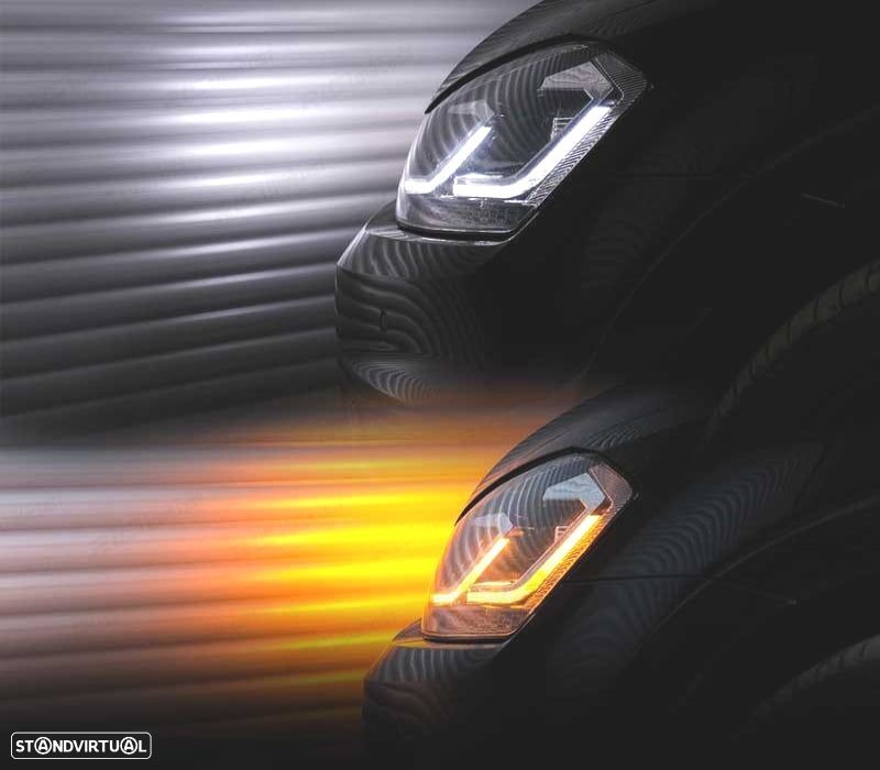 CONJUNTO FARÓIS FULL LED DINÂMICOS VOLKSWAGEN VW GOLF 7.5 17-19 LOOK R LINE - 4