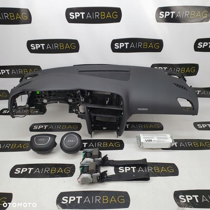 AUDI A5 DESKA ROZDZIELCZA KONSOLA KOKPIT PULPIT PODUSZKI AIRBAG AIR BAG PASY KIT SET - 1