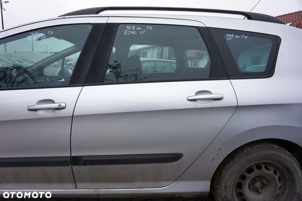 DRZWI TYLNE LEWE 308 I T7 KOMBI EZRC  SREBRNY PEUGEOT 2007-2011 - 1
