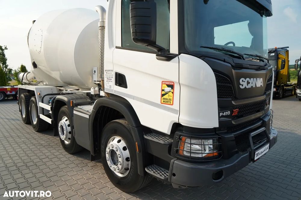 Scania P 410 XT / BETONOMIESZARKA / GRUSZKA / PUTZMEISTER 9 m3 / EURO 6 / ALUFELGI - 9