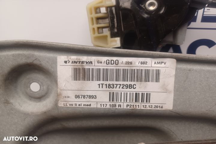 Macara geam fata stanga electrica 1T1837729BC 5K0959793  1T0959701T 1 - 2