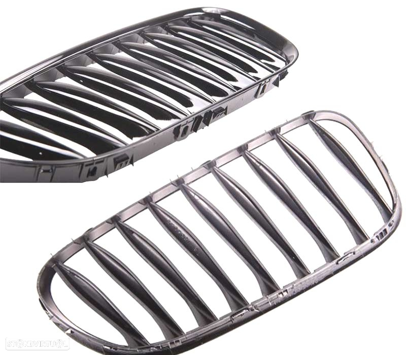 GRELHAS FRONTAIS BMW Z4 ROADSTER COUPE 03-09 PRETO BRILHO - 2