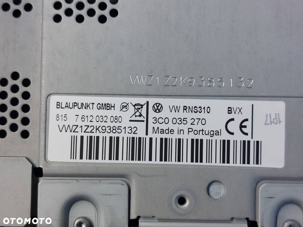 RADIO ODTWARZACZ + RAMKA VOLKSWAGEN GOLF VI 3C0035270 - 3