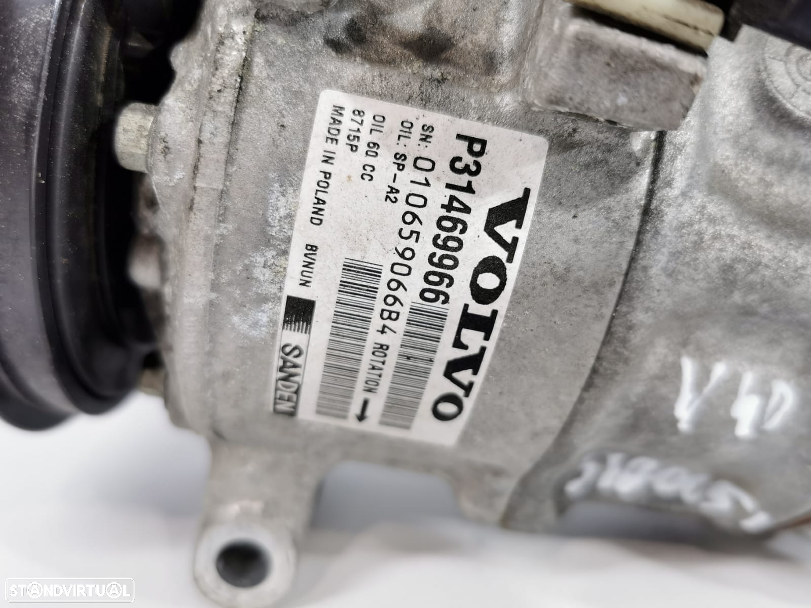 Compressor Ar Condicionado - Volvo V40 - 3