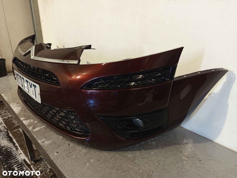 + ZDERZAK PRZÓD PRZEDNI DO CITROEN C4 PICASSO KHRD BORDO BORDOWY HALOGENY - 2
