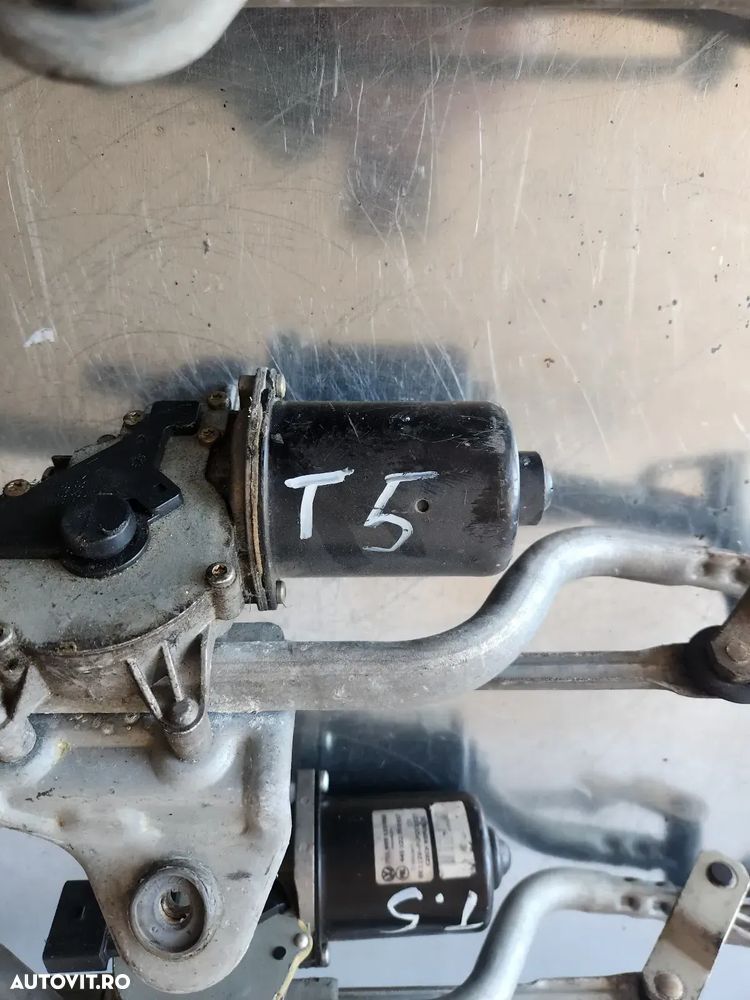 Ansamblu Motoras Stergatoare Stergator Vw Transporter T5 Volan Stanga Europa - Dezmembrari Arad - 5